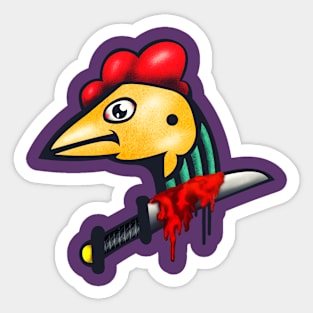 Rooster Bleeding Sticker